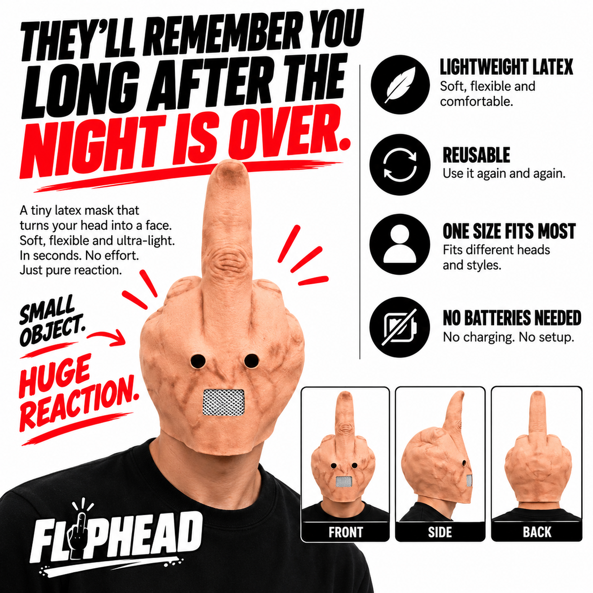 FlipHead™ Funny Mask