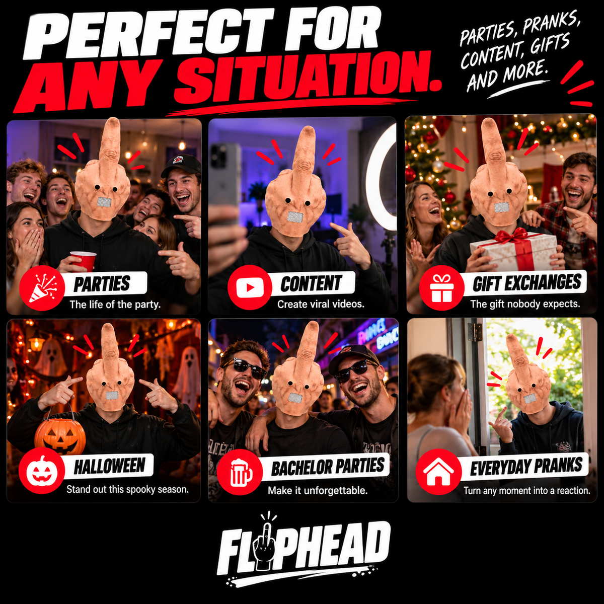 FlipHead™ Funny Mask